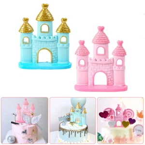 Castle Cake Topper Fairy Tale Wedding Birthday Party Fondant Dessert Decoration - Picture 1 of 9