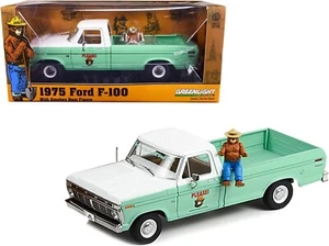 Ford F-100 1975 Greenlight 1/18 Forest Service con figura de oso ahumado 13636 - Imagen 1 de 2