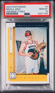 POP 1 2023-24 NIKOLA JOKIC PANINI PHOTOGENIC UNFORGETTABLE #4 SSP PSA 10 RARE - Picture 1 of 2