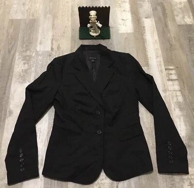 Chaqueta Blazer The Limited Talla 6 2 Botones Negra Desgaste Mínimo Foto 1 de 4