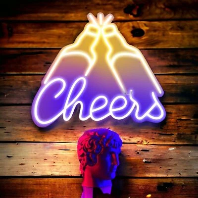 CHEERS Neonschild LED Leuchtreklame Bar Neon Sign Wanddekoration Nachtlichter - Bild 1 von 4