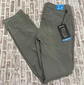 Pantaloni Kuhl Trekr Stone taglia 8 lunghi bottoni tasca posteriore UPF cinch escursionismo nuovi con etichette - Foto 1 di 14