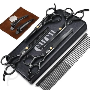 Dog Grooming Scissors Kit, 10-In-1 Professional Pet Grooming Scissors Set wit... - Bild 1 von 8