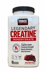 Force Factor Legendary Creatine Monohydrate Berry Blast 60 Soft Chews EXP: 5/27 - Picture 1 of 5