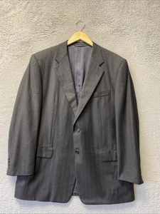 Hickey Freeman 100% Wool Suit Blazer Size 43R Gray Striped/139-29 - Picture 1 of 12
