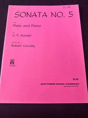Sonata No. 5 by G.F. Handel Flute & Piano SS-226 SMC Music Book - Image 1 of 3