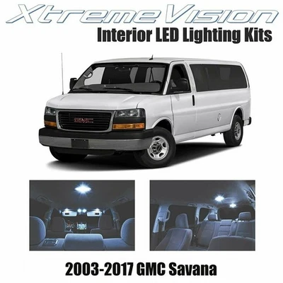 LED interior XtremeVision para GMC Savana 2003-2017 (10 piezas) blanco frío Foto 1 de 4