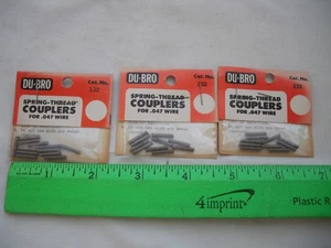 Menge 3 Du-Bro 232, Federgewinde Kupplungen, für .047 Draht, RC R/C Flugzeug Flugzeug - Bild 1 von 7