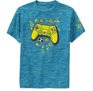 Tek Gear Graphic Tee Boys Size Medium Blue Video Games, Sports Kohl’s Shirt - Picture 1 of 7