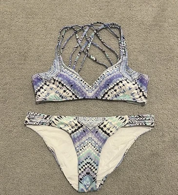 Parte superior e inferior de bikini Red Carter para mujer azul medio y púrpura Foto 1 de 4