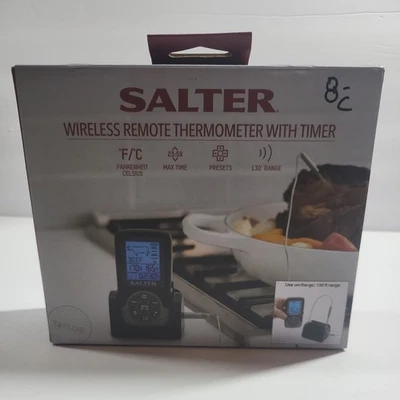 Termómetro inalámbrico remoto para parrilla/barbacoa con temporizador modelo SALTER marca Foto 1 de 4