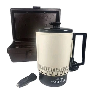 Kit da viaggio vintage caffettiera Travl-Mate Empire 12V o 120V percolatore e custodia - Foto 1 di 11