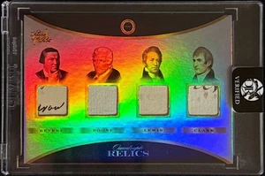 2024 Pieces of the Past Quad Relic Paul Revere Boone Lewis Clark DJR Verified - Picture 1 of 2