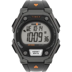 Timex TW5M49400, Orologio Ironman Frequenza Cardiaca, 50 metri WR, Cinturino Resina Nero, NUOVO - Foto 1 di 2