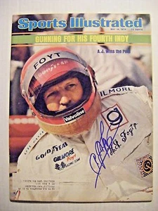 A.J. FOYT signed 1975 4th INDY 500 Sports Illustrated racing magazine AUTO AJ SI - Picture 1 of 5