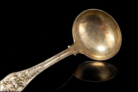RARE ANTIQUE TIFFANY & Co STERLING PAT. 1885 SERVING SPOON LADLE A1116-710 Cover