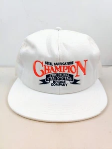 Cappello da camionista vintage K Products USA MADE Champion Bridge Steel Co berretto snapback - Foto 1 di 6