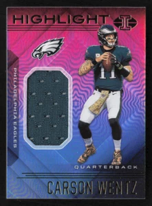 Tarjeta de muestras destacadas Carson Wentz 2020 Panini Illusions #HS4 Eagles - Imagen 1 de 2