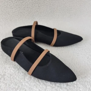 Vivaia Damen Elle Slipper Spitz Pantoletten Ebenholz Schwarz Größe 41 EU / 9,5 US - Bild 1 von 6