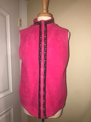 SUSAN GRAVER SYTLE SZ SMALL POLYESTER FLORAL ZIP UP WOMEN VEST SWEATER CCR - Image 1 of 4