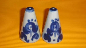 LAPID לפיד VINTAGE BLAU & WEISS KERAMIK PORZELLAN SALZ & PFEFFERSTREUER ISRAEL - Bild 1 von 12