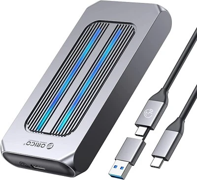 Aluminum 10Gbps M.2 NVMe SSD Enclosure, USB 3.1 Gen2 External M2 PCIe Adapter - Image 1 of 4