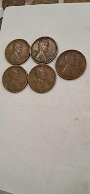 (4) 1938 P, & (1) 1938 D Lincoln Wheat Cent Nice! - Image 1 of 3