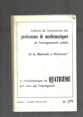 Bulletin Association Teacher Maths Teaching Public May June 1971 - Image 1 of 4
