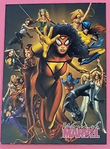 TITLE CARD 2008 Women of Marvel card #1 Checklist Spider-Woman Scalet Witch - Picture 1 of 2