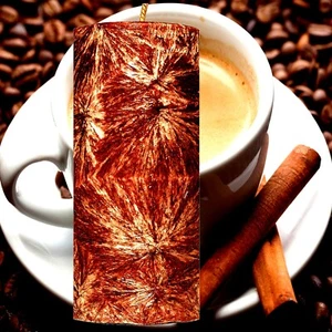 Coffee Cinnamon & Vanilla Hand-Poured Pillar Candle Eco-Friendly Clean Burning - Picture 1 of 12