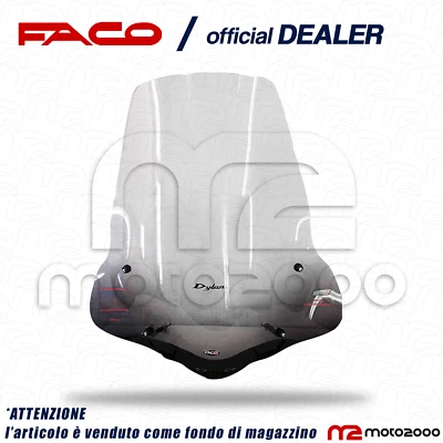 PARABREZZA PARAVENTO ALTO CON ATTACCHI FACO HONDA DYLAN 125 150 DAL 2002 AL 2007 - Immagine 1 di 4