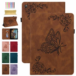 For Amazon Kindle Fire HD8 HD10 Slim Butterfly Stand Folio Card Slots Case Cover - Picture 1 of 40