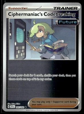 Pokemon SV05: Temporal Forces Ciphermaniac's Codebreaking 145/162 Holo SJ - Image 1 of 2