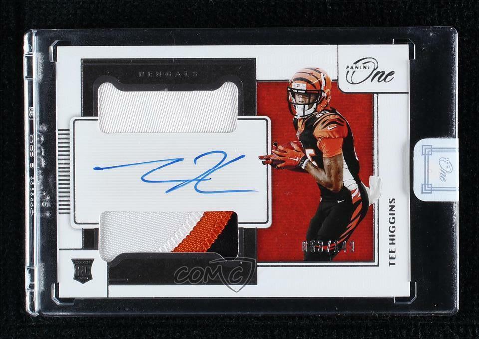 2020 Panini One Rookie Dual Patch Autograph 53/149 Tee Higgins #40 RPA