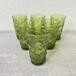 6 Vintage Anchor Hocking Lido Milano Amber Juice Glasses 4” - Picture 1 of 3