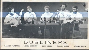 AUSTRALIAN THEATRE MEMORABILIA ,THE DUBLINERS , BUSINESS POSTCARD - Picture 1 of 1