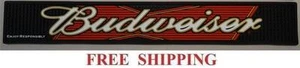 BUDWEISER BEER LOGO RAIL BEER BAR MAT RUNNER NEW - Picture 1 of 1