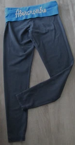 PANTALONES DE YOGA DE COLECCIÓN ABERCROMBIE & FITCH PLEGABLES TOP AZUL HECHIZO TALLA M ¡ENVÍO GRATUITO! - Imagen 1 de 5