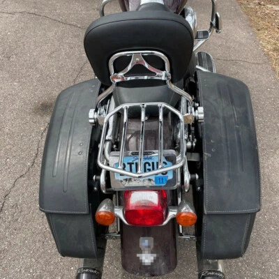 For Harley Electra Glide 94-08 Detachable Sissy Bar Backrest Luggage Rack Chrome - Image 1 of 4