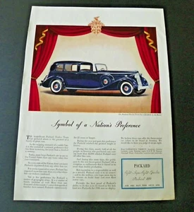 1936 Packard Town Car Color Ad Lily of France Lingerie Ad - Picture 1 of 2