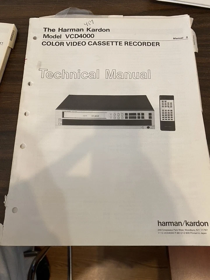 Manual de servicio de VCR HARMAN KARDON VCD4000 *ORIGINAL* LIBRO O PDF-ENVÍO GRATUITO Foto 1 de 1