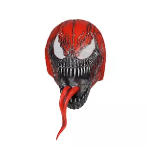 Venom 2 Carnage Mask Cosplay Spiderman Superhero Masquerade Costumes Props Latex - Picture 1 of 9