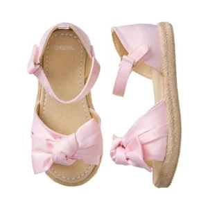 NWT Gymboree Dressed up Pink Bow Espadrilles Sandal Shoes Toddler Easter Wedding - Picture 1 of 1