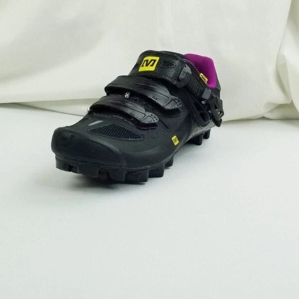 Zapatos de carretera Mavic talla 8 para mujer turmalina ciclismo negro púrpura acento 643001 Foto 1 de 4