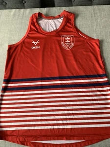 Hull Kingston Rovers Gym Vest Oxen Large 22” Pit To Pit - Picture 1 of 5