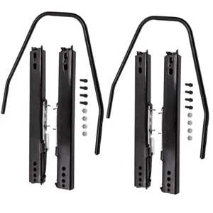1 Pair Uiversal Racing Dual Seat Slider Locking Seat Base Brackets Buckets Kit - Picture 1 of 12