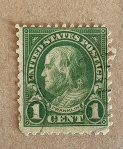 Briefmarken United States Postage Benjamin Franklin 1 cent gestempelt Rarität - Bild 1 von 2