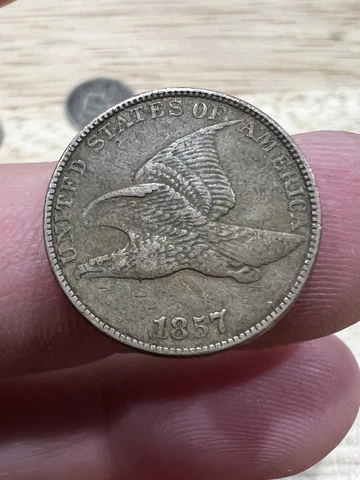 1857 Flying Eagle Cent, 6/27/23, Free Shipping Cover