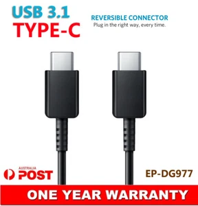 Cable cargador original USB 3.1 tipo C USB-C cable cable plomo para Samsung Galaxy Note10+ - Imagen 1 de 9