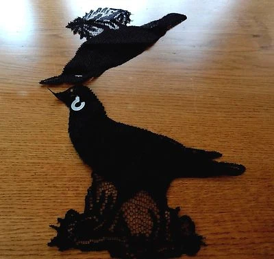 Heritage Encaje "Negro" Tela de Cuervo Decoración de Ventana Juego de 2 Piezas (86) Foto 1 de 2